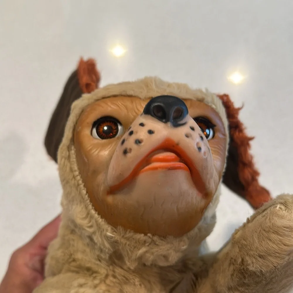 Plush Dog Vintage Stern Rubber Face dog Rare!